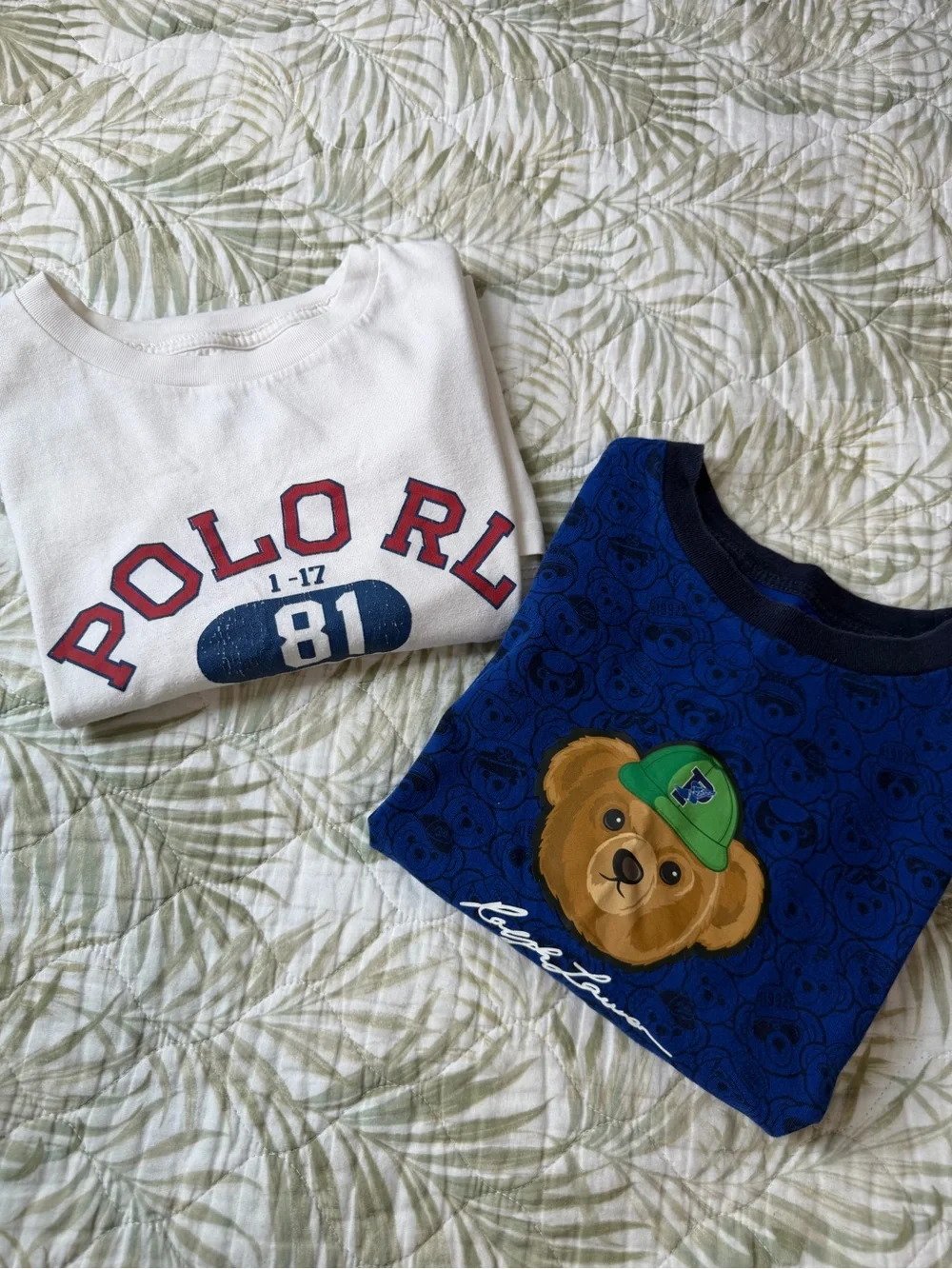 Polo by Ralph Lauren White & Blue Graphic Tee Duo